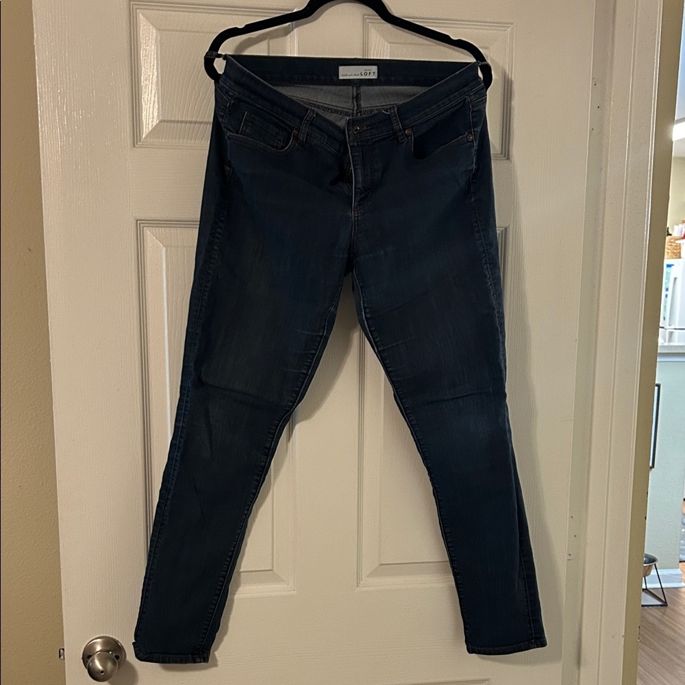 LOFT Dark Blue Skinny Jeans